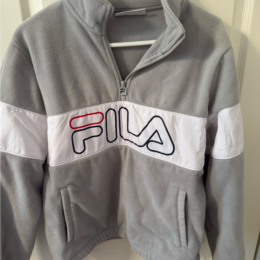 Fila Gray Fleece Pullover
